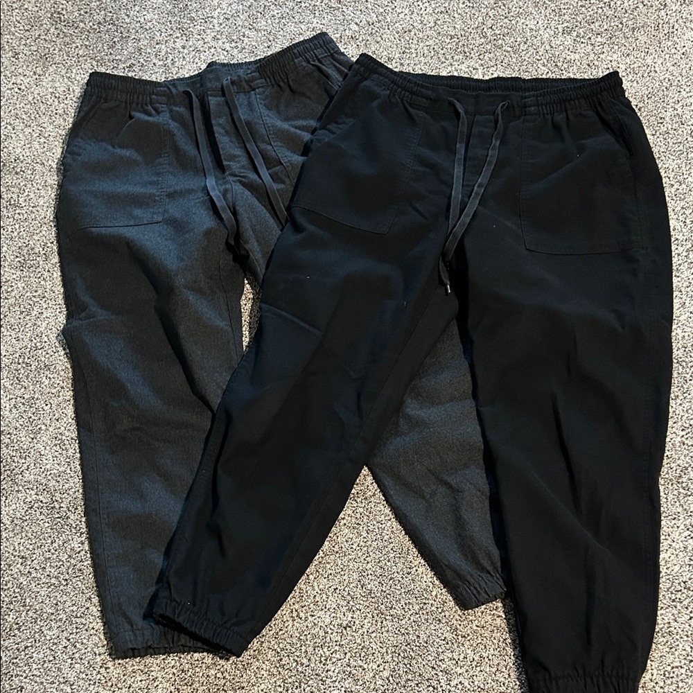 GAP women’s Jogger Pants Duo (warmer material) - Black & Charcoal